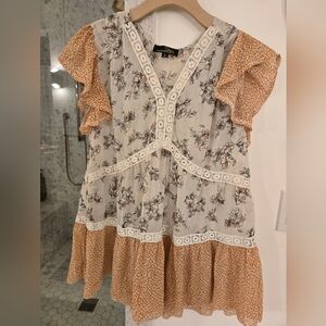 Suzanne Betro XL Bohemian Tiered Blouse